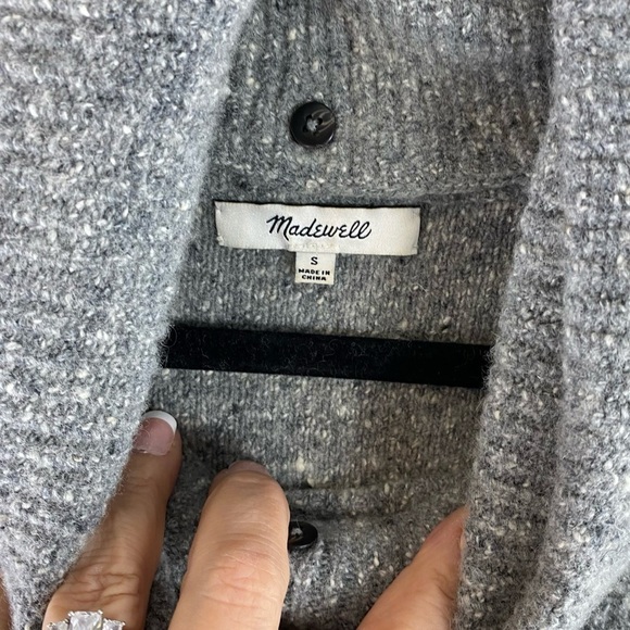 Madewell Women’s Donegal Heathered Gray Convertible Turtleneck Sweater Sz Small - Picture 4 of 13